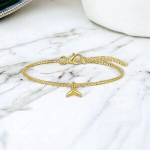 Gold Whale Tail Anklet Bracelet